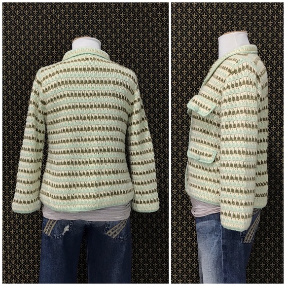 2003 Anthro “Classic Knit Jacket” by HWR Monogram - Picture 15 of 16